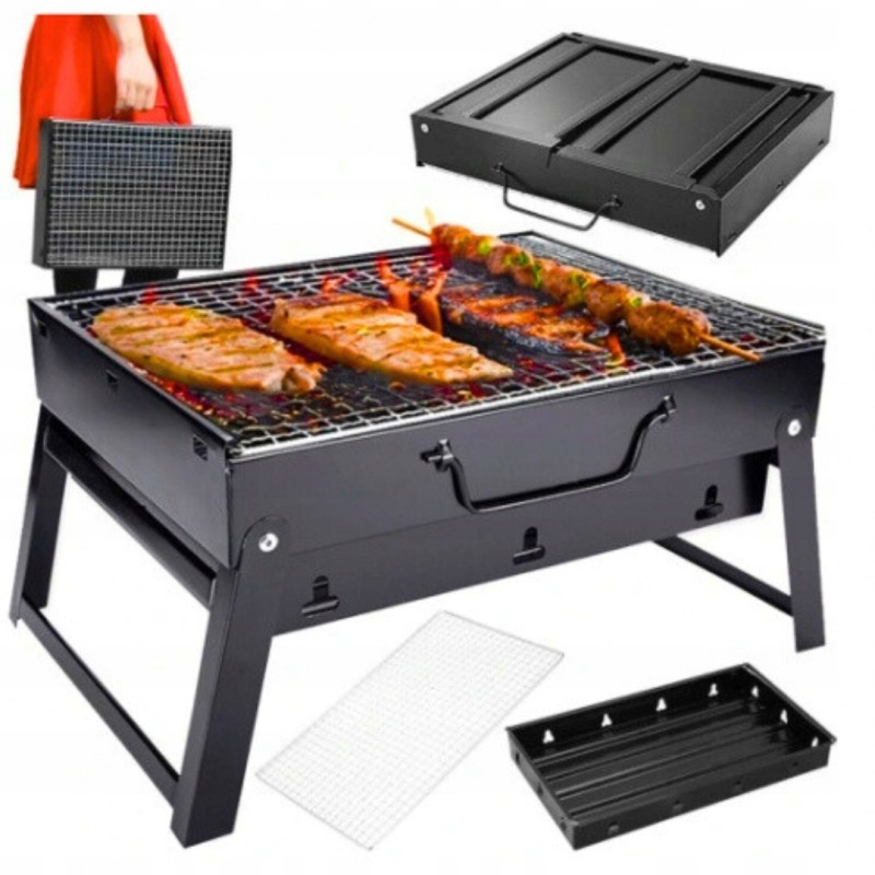 Grill Sulankstomas turistinis nešiojamas sodo lagaminų kempingas