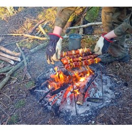 Ugnies grotelės mfh nešiojamos sulankstomos grotelės