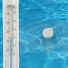 Baseino termometras plūduriuojantis baseino vandenyje