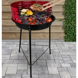 Nešiojamos apvalios briketinės sodo anglies kepsninės stovyklavimui