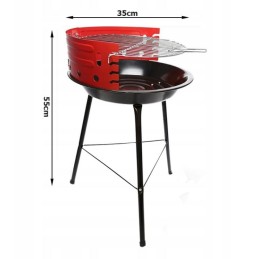 Nešiojamos apvalios briketinės sodo anglies kepsninės stovyklavimui