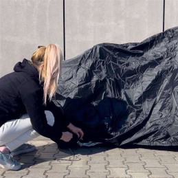 Vandeniui atsparus grotelių dangtis brezentinis dangtis xl juodas