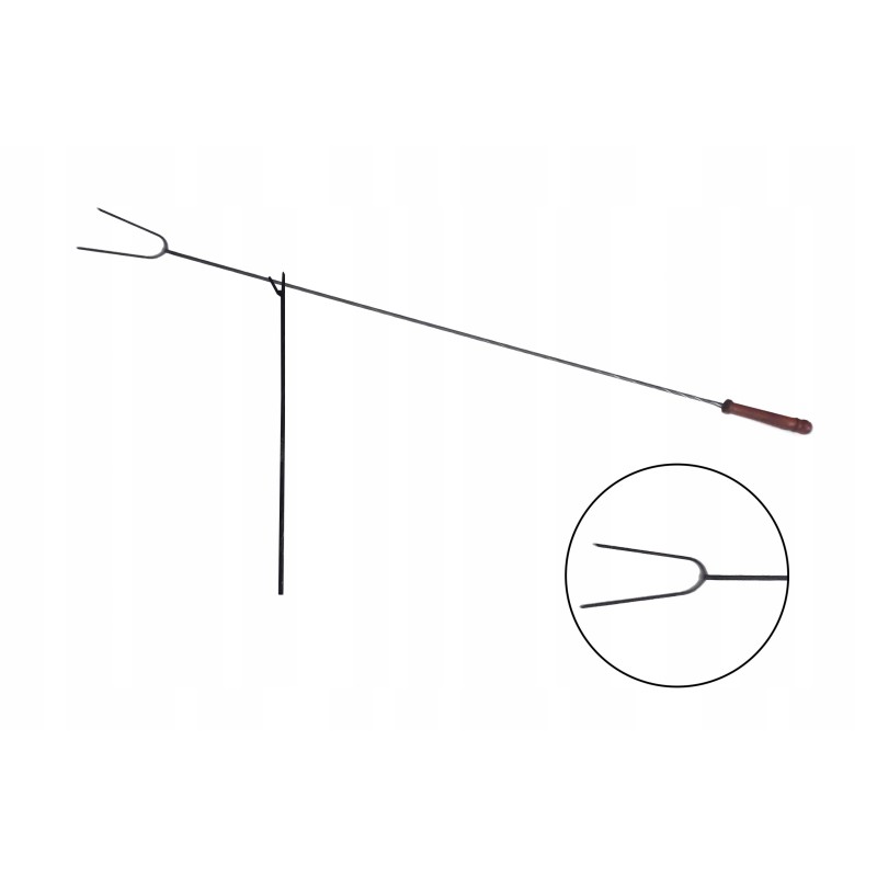 Šakės laužui su atrama 125cm 10 vnt