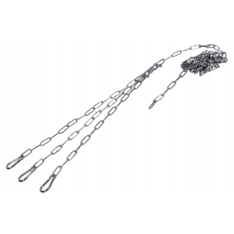 Nerūdijančio plieno grandinėlė apvalioms grilio grotelėms ø40-60 cm su pasukama ir karabinais / ø3mm