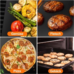 6x tefloninis grilio kilimėlis ant grotelių kepimo skardos BBQ rinkinys 40x30