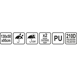 Grilio dangtis 130 x 50 x 95 cm lund