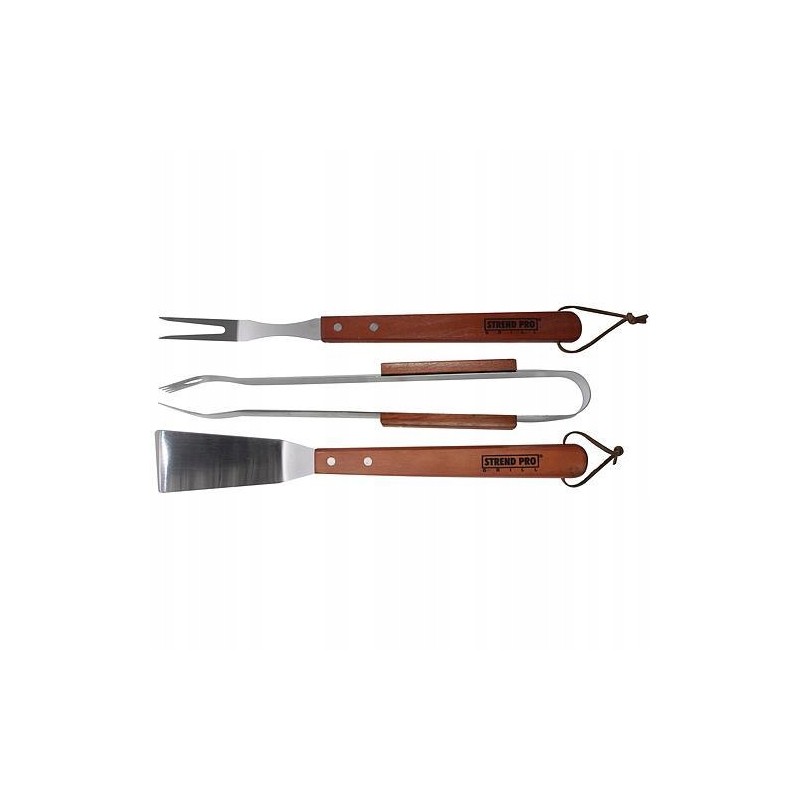 Nerūdijančio plieno kepsninės stalo įrankiai, 3 vnt