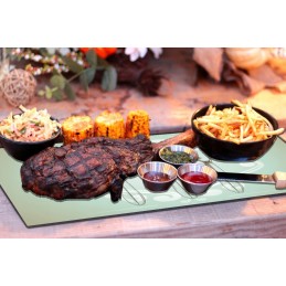 Grilio lenta užkandžiams, sūriui, mėsai patiekti, grūdintas stiklas, 30x22cm