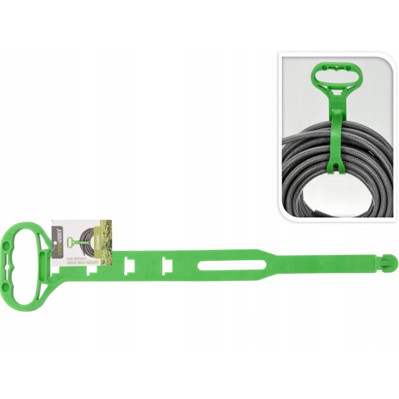 Hanger band for storing garden hose