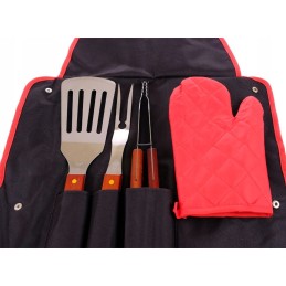 Grilio įrankių rinkinys drgrill prijuostėje