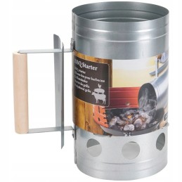 Dūmtraukis BBQ griliui apšviesti naudojant anglies briketus