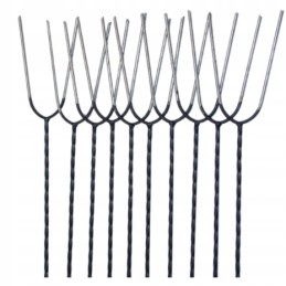 Nerūdijančio plieno laužo lazdos, galai 140 cm, 10 vnt