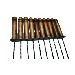 Nerūdijančio plieno laužo lazdos, galai 140 cm, 10 vnt