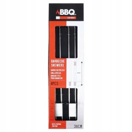 Plieniniai dvigubi kebabo iešmai, 36 cm, 4 vnt