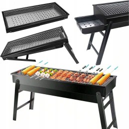 Didelė turistinė anglis grilis, sulankstomas, nešiojamas, sodo kempingas, kietas