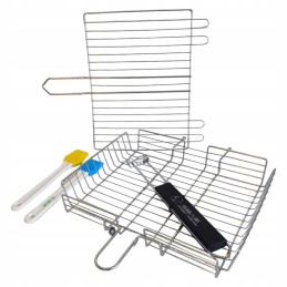 Krepšelis daržovėms, žuviai ir mėsai kepti ant grotelių