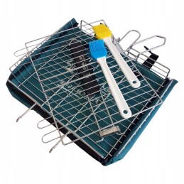 Krepšelis daržovėms, žuviai ir mėsai kepti ant grotelių