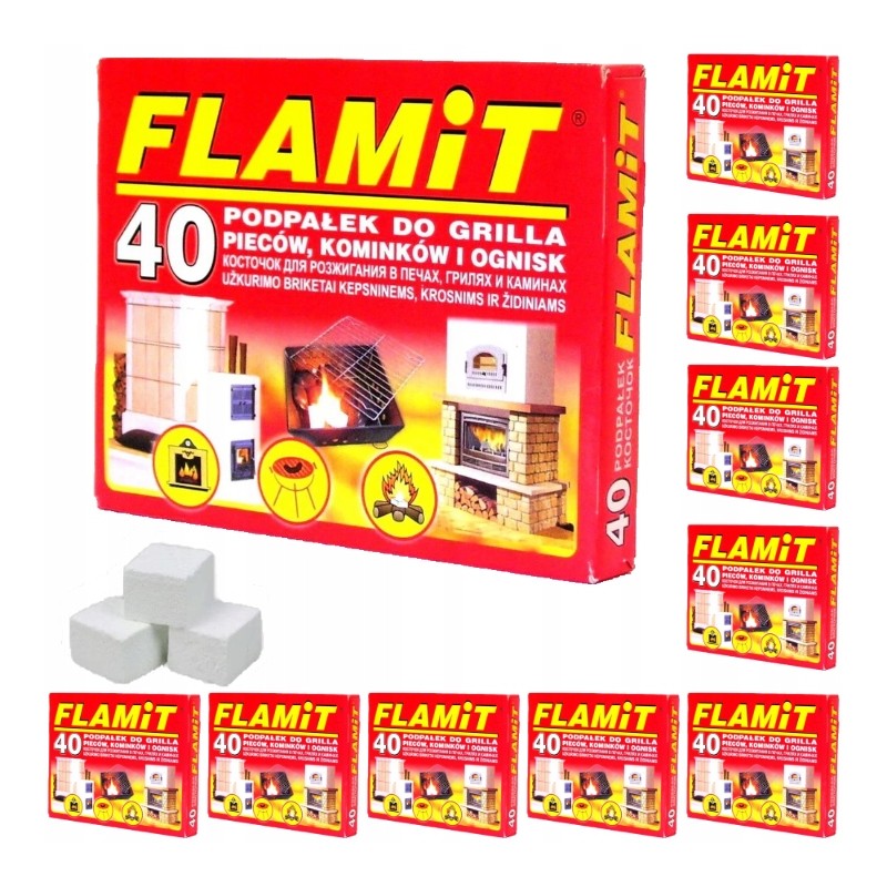 Flamit kūrenimas, baltas kūrenimas, šašlykui, 40 kubelių, židinys