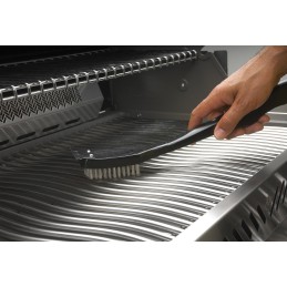 Grilio šepetys su nerūdijančio plieno šereliais