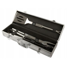 Grilio priedų rinkinys šakutė ir žnyplės 3 mg111