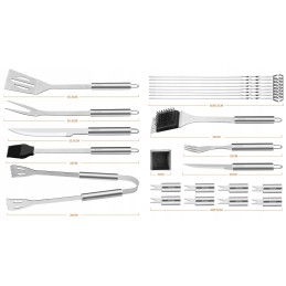 Vokiškas kepsninės reikmenų rinkinys, indai, 33 vnt