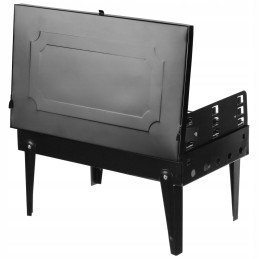 Turistinė sodo grilis, nešiojamas sulankstomas kepsninės lagaminas + priedai (mentė, šakutė, žnyplės)