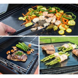 Tefloninių grilio kilimėlių rinkinys, 5 vnt., kepsninės kilimėliai, bbq tinklelis