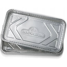 Napoleono dideli sidabriniai aliuminio grilio padėklai 14x8 colių 5vnt