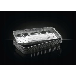 Napoleoni suured hõbedased alumiiniumist grilli tilgaalused 14x8 tolli 5tk