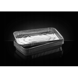 Napoleoni suured hõbedased alumiiniumist grilli tilgaalused 14x8 tolli 5tk
