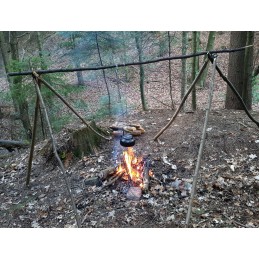 Trikojis židinio katilui + A4 bushcraft grotelės