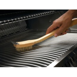 Napoleono grilio šepetys su žalvariniais šereliais, grotelių šepetys, 46 cm