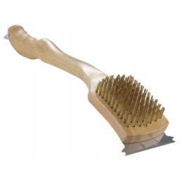 Napoleono grilio šepetys su žalvariniais šereliais, grotelių šepetys, 46 cm