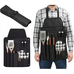 Grilio prijuostė su priedais - 8 vnt