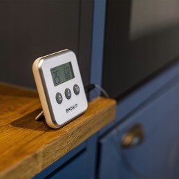 Maisto termometras su zondu - juoda spalva - 0°C +250°C