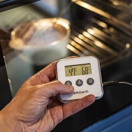 Maisto termometras su zondu - juoda spalva - 0°C +250°C