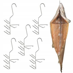 Kabliukai stambiai žuviai rūkyti, didelei muselei, 5 vnt