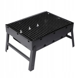 Mini turistinė anglių kepsninė, nešiojamas, plieninis lagaminas