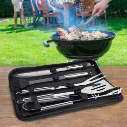 Stalo įrankių priedai, kepsninės reikmenys, rinkinys 6 viename dėkle