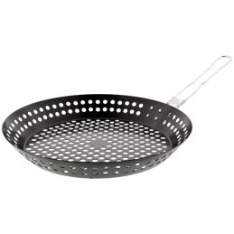 Terasest grillpann, rest, kamin, 30 cm, ümmargune grill