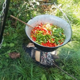 Emaliuotas vengrų medžioklės puodas, 6 litrai