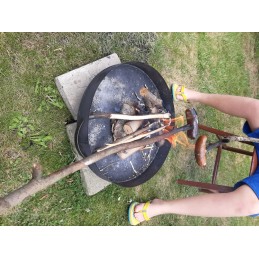 Didelis sodo židinys, grilis, ugnies dubuo, 47 cm