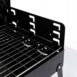 Turistinė nešiojama anglių kepsninė, sulankstoma kempingo kepsninė, erdvus lagaminas