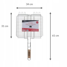 Krepšelis daržovėms, mėsai kepti ant grotelių, papildomos grotelės