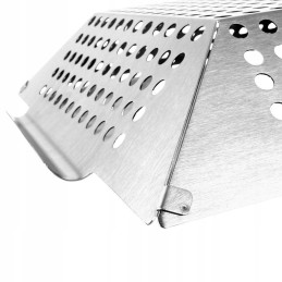 Grilio lėkštė, padėklas, grotelės, krepšelis, kepsninė, stačiakampis plienas, 46x30 cm