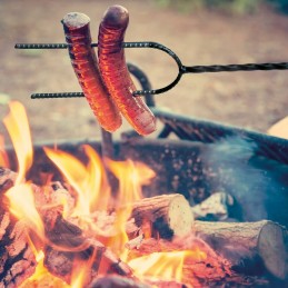 Laužo lazdos, ilga židinio šakutė, 10 vnt