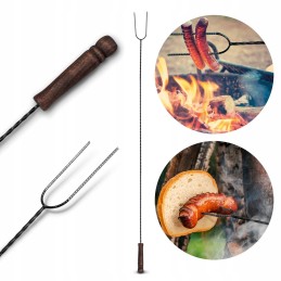 Laužo lazdos, ilga židinio šakutė, 10 vnt