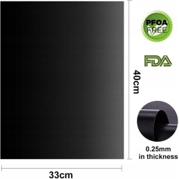 Daugkartinio naudojimo nepridegančių grilio kilimėlių rinkinys