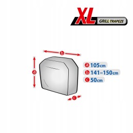 Vandeniui atsparus trapecijos formos grilio dangtis, didelis