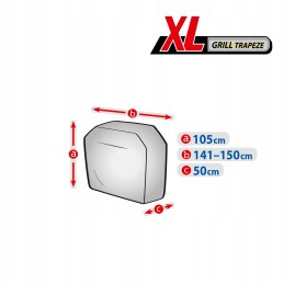 Neperšlampamas trapecinis grilio dangtis, didelis, XL